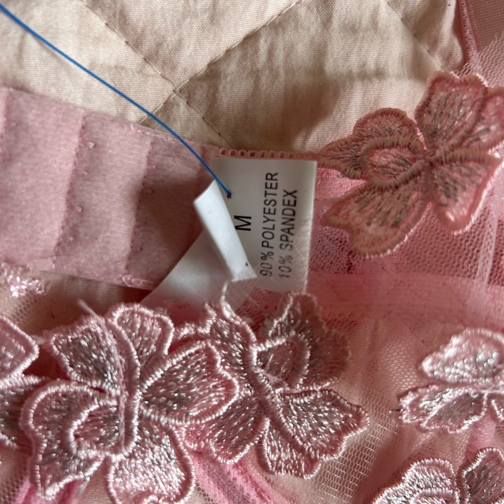 Pink lace detailed bralette